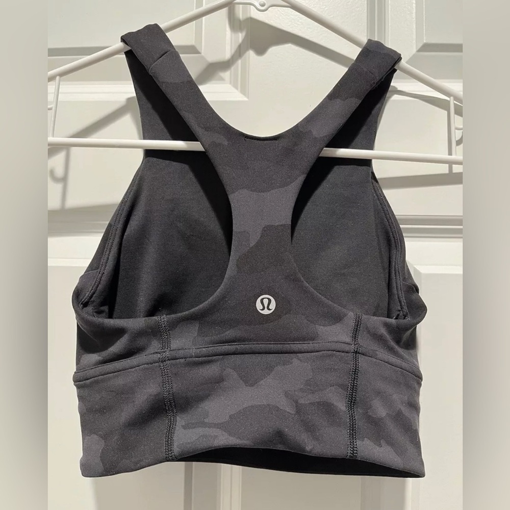 Lululemon Wunder Train Longline Bra Heritage 365 Camo Coal Size 8 C/D - Picture 4 of 7
